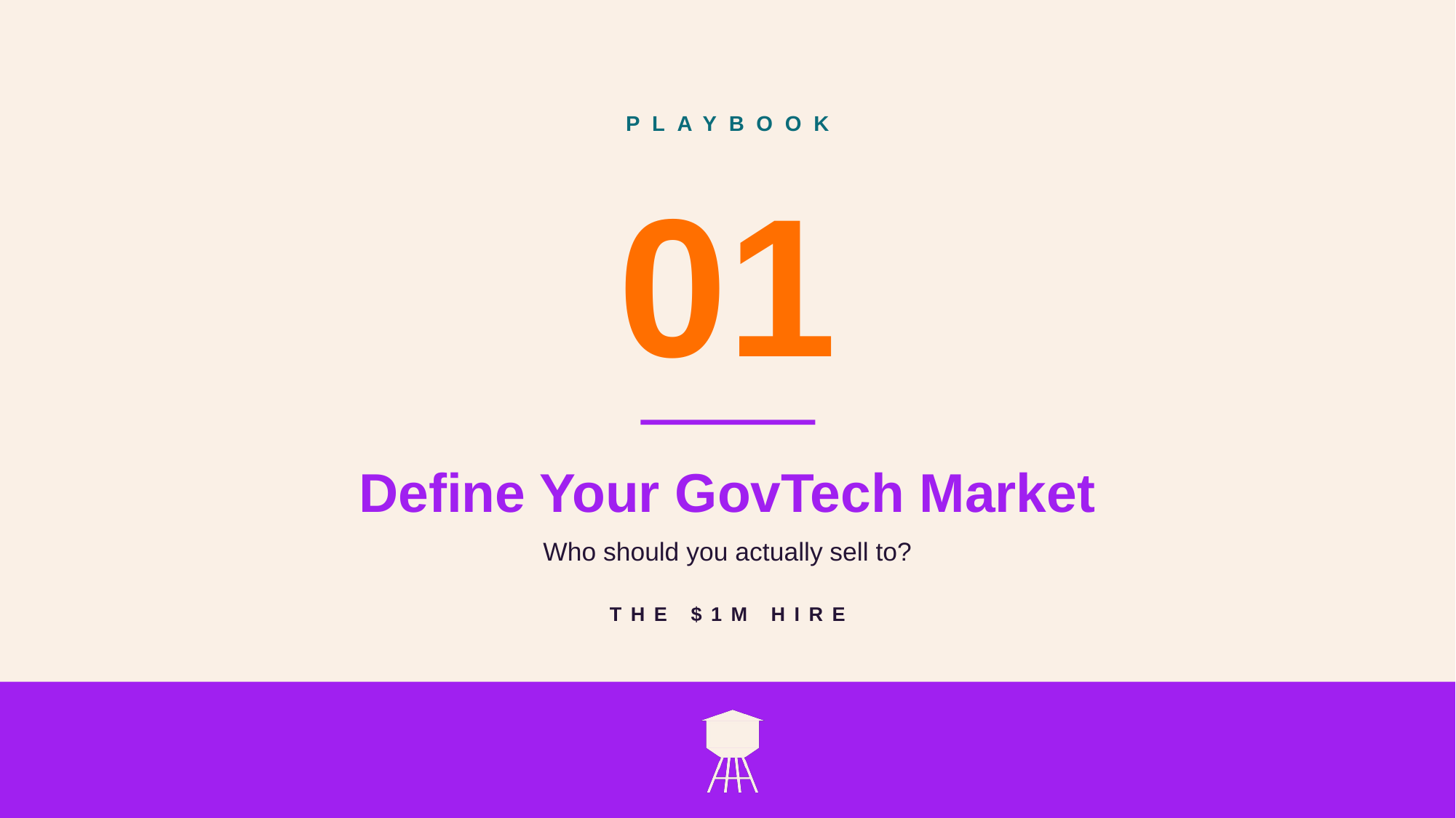Cover of Playbook 01, Define Your GovTech Market